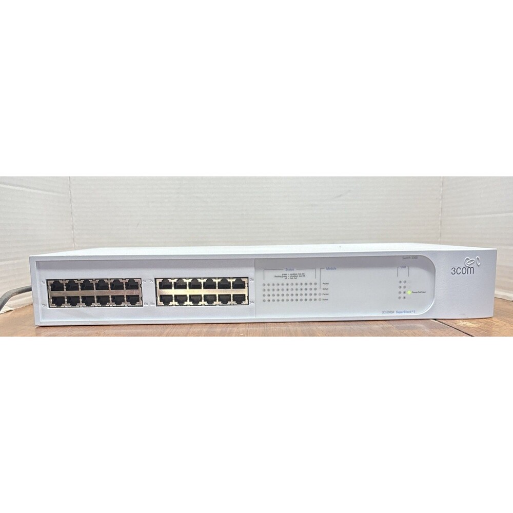 3COM 3C16988A SUPERSTACK 3 NETWORK SWITCH 3300  24-PORT RACK MOUNT